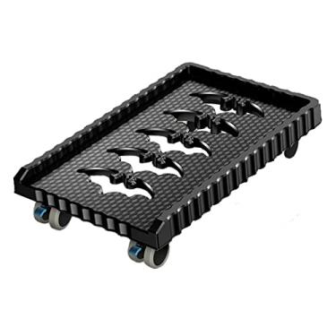 Imagem de Suporte para CPU, suporte de torre de PC, suporte de CPU móvel, suporte de torre de PC de chão com rodas giratórias, suporte para PC de mesa cabe na maioria dos PCs para jogos embaixo da mesa (Preto)