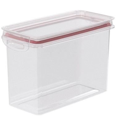 Imagem de Porta mantimentos hermético Trava Mais 1,9 litros vermelho Plasutil ref. 9934