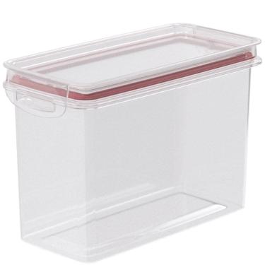 Imagem de Porta mantimentos hermético Trava Mais 1,9 litros vermelho Plasutil ref. 9934