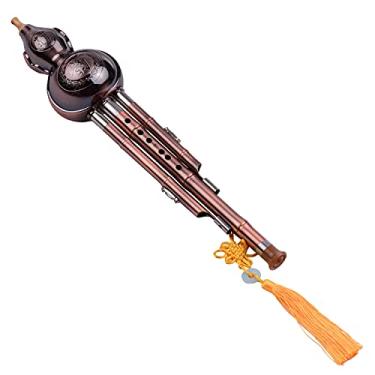 Imagem de Flauta de alumínio para iniciantes instrumento musical C-Key Hulusi cabaça cucurbit flauta com tubos banhados a cobre instrumento tradicional chinês instrumento musical para flauta para iniciantes