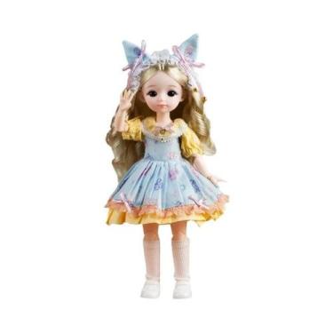 Imagem de Conjunto Completo De Bonecas BJD De Anime De 30cm Para Meninas Com Olh