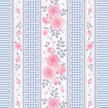 Imagem de VaryFloral Papel de parede listrado floral renda francesa grade azul flor listrado papel de parede para quarto de meninas decorativo rosa ramos papel de contato para armários papel de parede peônia