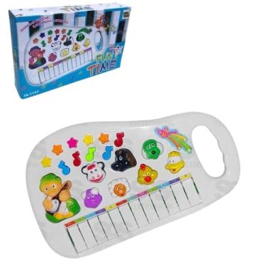 Imagem de Teclado Musical Educativo Infantil Bebê Som Animais