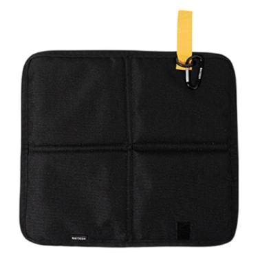 Imagem de Baoblaze Tapete de acampamento Oxford tecido portátil versátil leve confortável almofada para sentar acessórios para pesca atividades ao ar livre, Preto