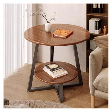Imagem de Mesa de centro de design simples pequena mesa redonda sofá mesa lateral mesa de centro pequena mesa de chá sala de estar mesa de canto doméstica quarto simples mesa lateral minimalista para sala de