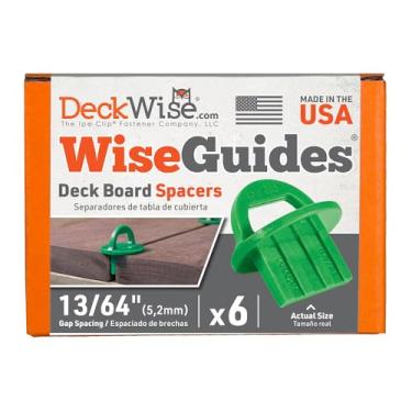 Imagem de DeckWise WiseGuides 13/162.6 cm Gap Deck Guia espaçador para madeira, madeira tratada com pressão, madeira térmica, PVC e alinhamento de deck composto (pacote com 6)