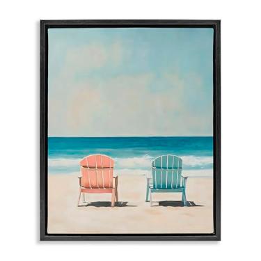Imagem de Stupell Industries His And Hers Relaxation Black Framed Floater Canvas Wall Art, design by LSR Design Studio, 21 x 17