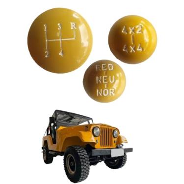 Imagem de Jogo De Bolas Câmbio (Manopla) Amarela/Câmbio De 04 Marchas Willys/Rural/F 75 Ford Willys