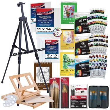 Imagem de U.S. de Pintura Conjunto ístico com 133 Peças, Inclui 72 Tintas, US ART SUPPLY KIT ALL D130, Marrom