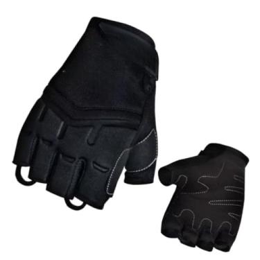 Imagem de Luva de Motoqueiro Masculina Meio Dedo - Conforto Respirável, Design Agressivo e Múltiplos Tamanhos (GG)