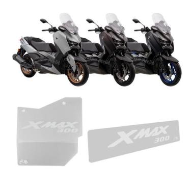 Imagem de Kit Protetor Motor E Divisória Pequena Acrílico Xmax 300 - Jaspe Ateli