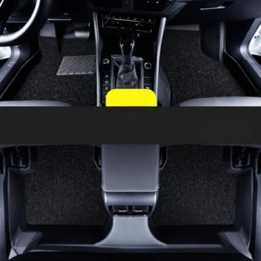 Imagem de Tapete de pé de carro à prova d'água TPE Tapete de borracha de chenille compatível com Omoda 5 2023-2025 1,5/1,6T (TPE almofada de borracha laço de arame preto)