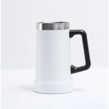 Imagem de Caneca Térmica Chopp Cerveja Camada Dupla Inox 710ml - NoBrand, Branco