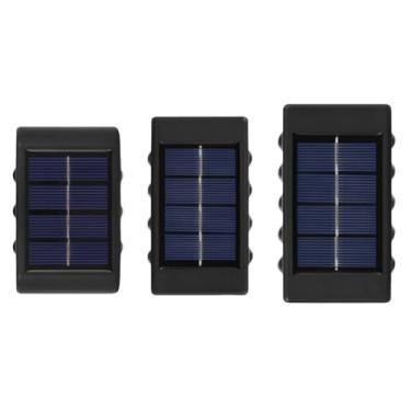Imagem de Luminária Solar de Parede 6/8/10 LEDs | Arandela Externa à Prova D'água IP65, Branco Quente, Sensor Automático(6 LEDS,6 Arandelas)