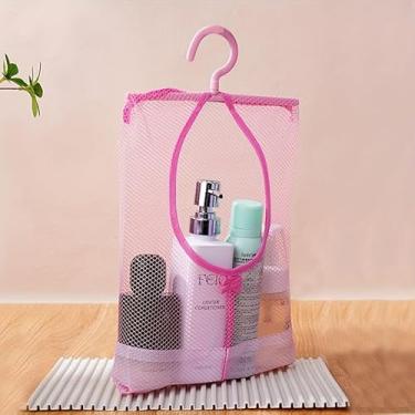 Imagem de Organizador de pendurar em tela de banheiro, plástico, montado na parede, 1 prateleira, armário de banheiro