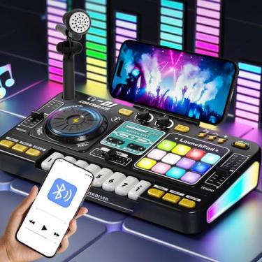 Imagem de Conjunto de brinquedos DJ Mixer Board Controller para crianças com toc
