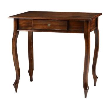 Imagem de Aparador De Sala Rústico Madeira 1 Gavetas Pés Luiz Xv - Castanho Envelhecido