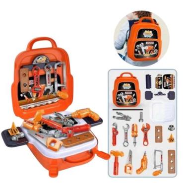 Imagem de Maleta Ferramentas Infantil Didática Brinquedo Construtor(Laranja) - t