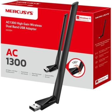 Imagem de Adaptador Mercusys AC1300 High Gain USB Wireless Dual Band -
