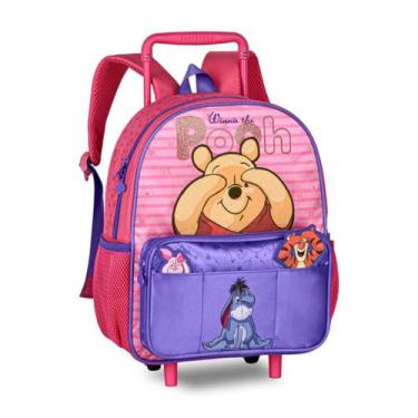 Imagem de Mochila Carrinho Escolar Infantil Ursinho Pooh Bolsa Escolar - Clio