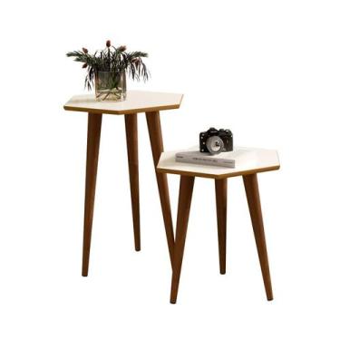 Imagem de Jogo 2 Mesas Sala Estilo Retrô Pés Palito - Comprar Móveis Em Casa