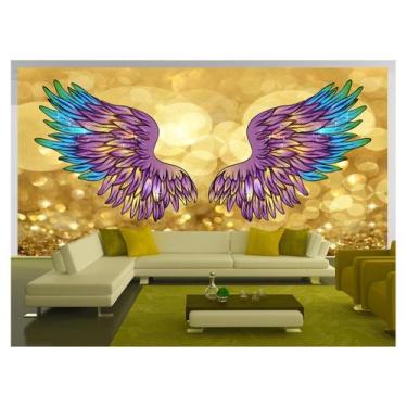 Imagem de Papel De Parede 3D Arte Asas Selfie Insta Cores 3,5M Tra207 - Você Dec
