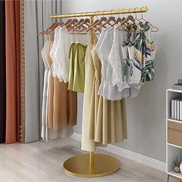 Imagem de LULUMAIC Arara de roupas industrial em forma de T - Rack de armazenamento e exibição de roupas | Arara de roupas de metal resistente para lojas de roupas infantis e femininas |