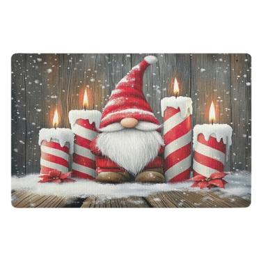Imagem de SEHANY Tapete de porta de inverno Papai Noel Natal para todos os climas, impermeável, secagem rápida, bem-vindo, tapete de entrada antiderrapante, tapete decorativo de poliéster para entrada, varanda