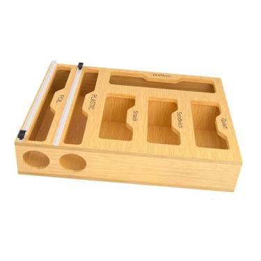 Imagem de WeiLaiKeQi Organizador de armazenamento de saco com cortador saco organizadores folha envoltórios organizador para sacos sanduíche folha alumínio papel cozinha