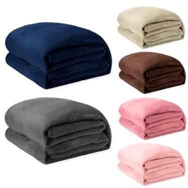 Imagem de Cobertor Casal Soft Microfibra Toque Aveludado Antialérgico Coberta Dupla Face Confortável Ótima para o Dia Dia - 1,80m x 2,00m (2, Variados)