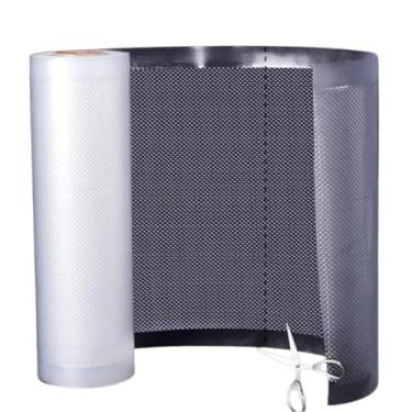 Imagem de Bobina de Saco Plástico a Vácuo Gofrada 25cm x 5 Metros para Seladora Doméstica Armazenamento de Alimentos