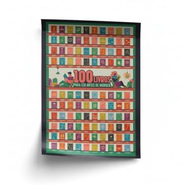Imagem de Pôster Raspadinha “100 Livros Para Ler Antes de Morrer” – Guia Interativo de Leituras | Decoração Literária para Parede, Quarto ou Estante | Presente Criativo para Amantes de Livros