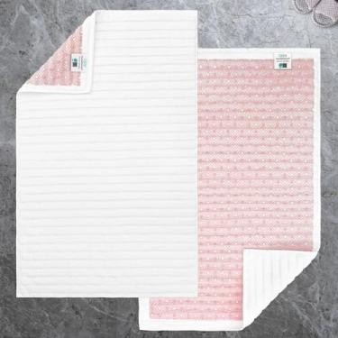 Imagem de VOOVA & MOVAS Pacote com 2 toalhas de banho de algodão, tecido felpudo grande de 56 x 86 cm de espessura de 840 g/m² - estilo hotel, altamente absorvente, tapetes antiderrapantes laváveis para piso de