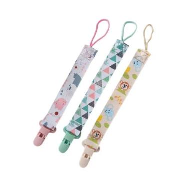 Imagem de Cadeia De Chupeta De Tecido Com Desenho De Bebê, Clipe Anti-Queda, 1 a