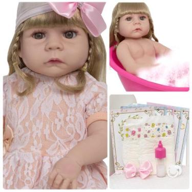 Imagem de Bebê Reborn Menina Princesa Abigail 46cm Com Kit Acessórios - Cegonha 