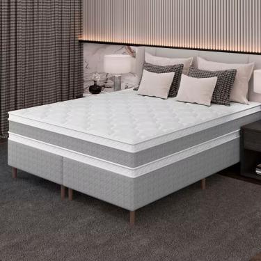 Imagem de Cama Box Queen Size Loreto A26 Umaflex Cinza