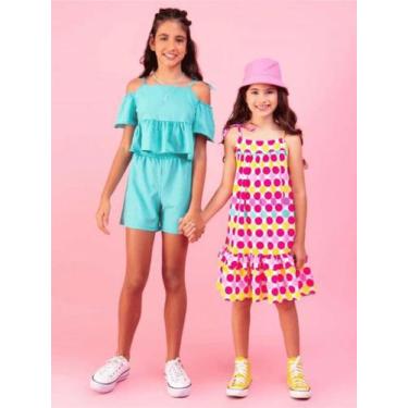 Imagem de Vestido Infantil Menina Lala Bolado Colorido Moda, Vestido colorido, B