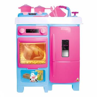 Imagem de Cozinha Infantil Bancada Toy Chefe c/ Acessórios Samba Toys