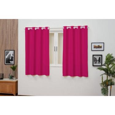 Imagem de Cortina Oxford Tecido 2,00x1,40 sala/quarto-Pink - Filomena