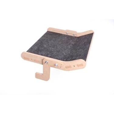 Imagem de Cama Suspensa para Gato para Janela Resistente e Segura em Madeira com Altura Regulável até 10kg Moderna e Confortável