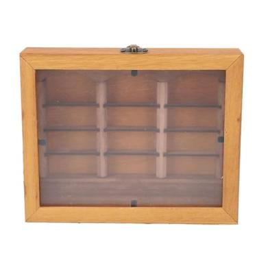 Imagem de QANYEGN Caixas de livros em miniatura, vitrines, armário de exibição de livros em miniatura, mini estante de ansiedade, ornamento para mesa de sala de estar (Estante única)