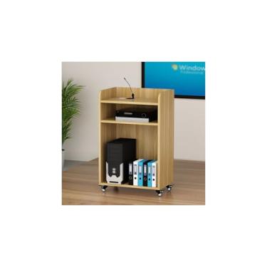 Imagem de Púlpito de madeira para pódio, púlpitos de madeira, pódios, mesa, multifuncional, púlpito móvel de madeira, palito moderno para sala de aula, conferência, casamento e mais (branco, modelo básico)