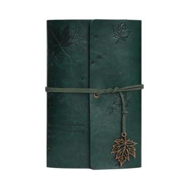 Imagem de Caderno Espiral De Couro Retrô Nostálgico Estilo Floresta Diário De Vi