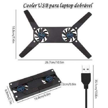 Imagem de Cooler Base Dobrável Para Computador Notebook Laptop