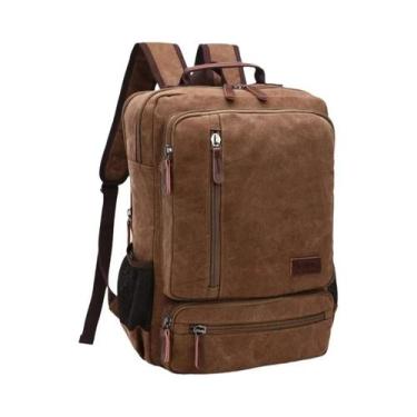 Imagem de Mochila Vintage De Grande Capacidade Em Lona Para Homens, Bolsa De Omb