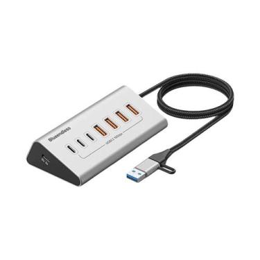 Imagem de Estação De Docking USB 3.2 De Alumínio 10Gbps Com 8/9 Portas Tipo C E 