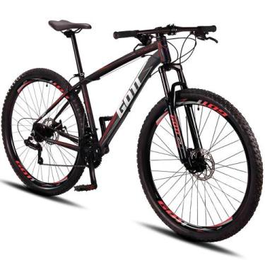 Imagem de Bicicleta Aro 29 Alumínio Gott 24v Shimano X-Treme, Preto, Vermelho, 1