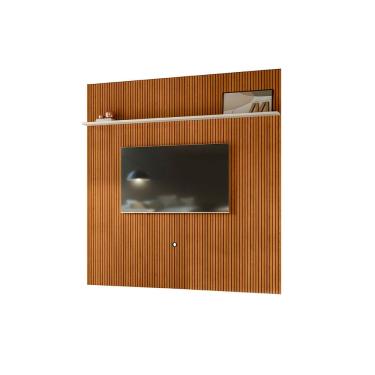 Imagem de Painel Piso-Teto New Guaporé para TV até 75 com Prateleira Cinamomo Off White Liberty Móveis