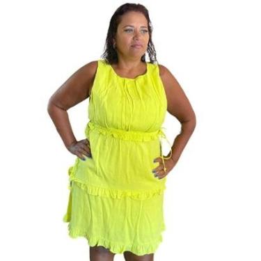 Imagem de Vestido Feminino FMF Curto Com Babados e Costas Aberta Cor:;Tamanho:M-Feminino