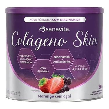 Imagem de Colágeno Skin - 200g Morango Com Açaí - Sanavita-Unissex